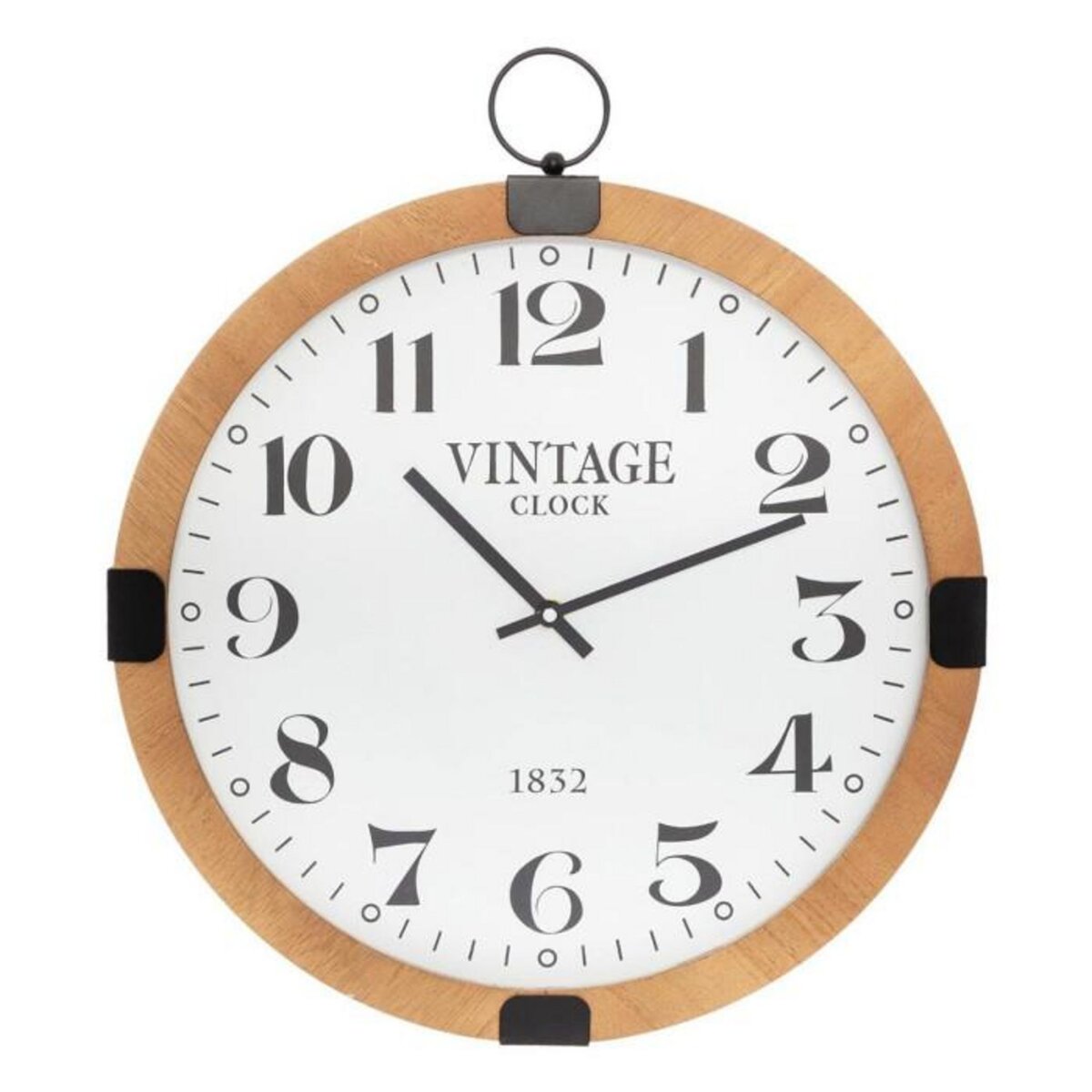 ATMOSPHERA Horloge Murale Silencieuse  Gousset  38cm Naturel
