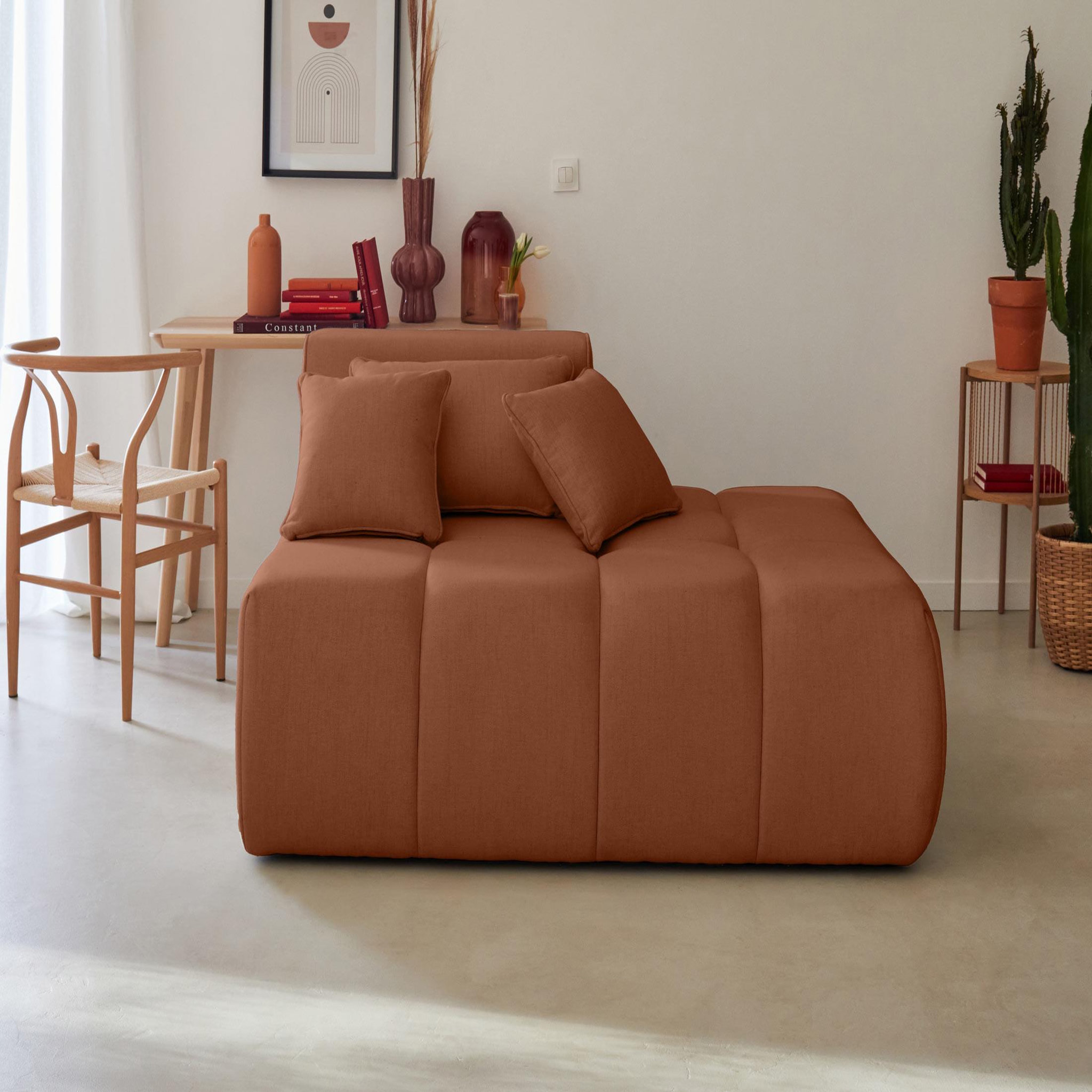 Voir la diapositive 2 : LISA DESIGN Caracas - module d'assise droit - en tissu