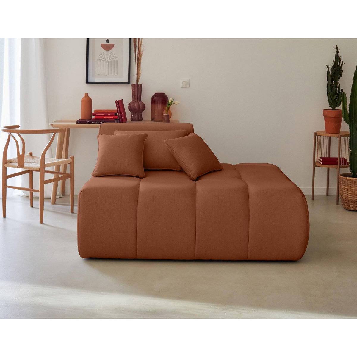 LISA DESIGN Caracas - module d'assise droit - en tissu