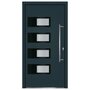 Voir la diapositive 4 : VIDAXL Porte d'entree Anthracite 110x210 cm Aluminium et PVC