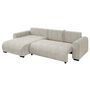 Voir la diapositive 3 : BEST MOBILIER Rosalie - canapé d'angle réversible 4 places convertible avec coffre en tissu bouclette