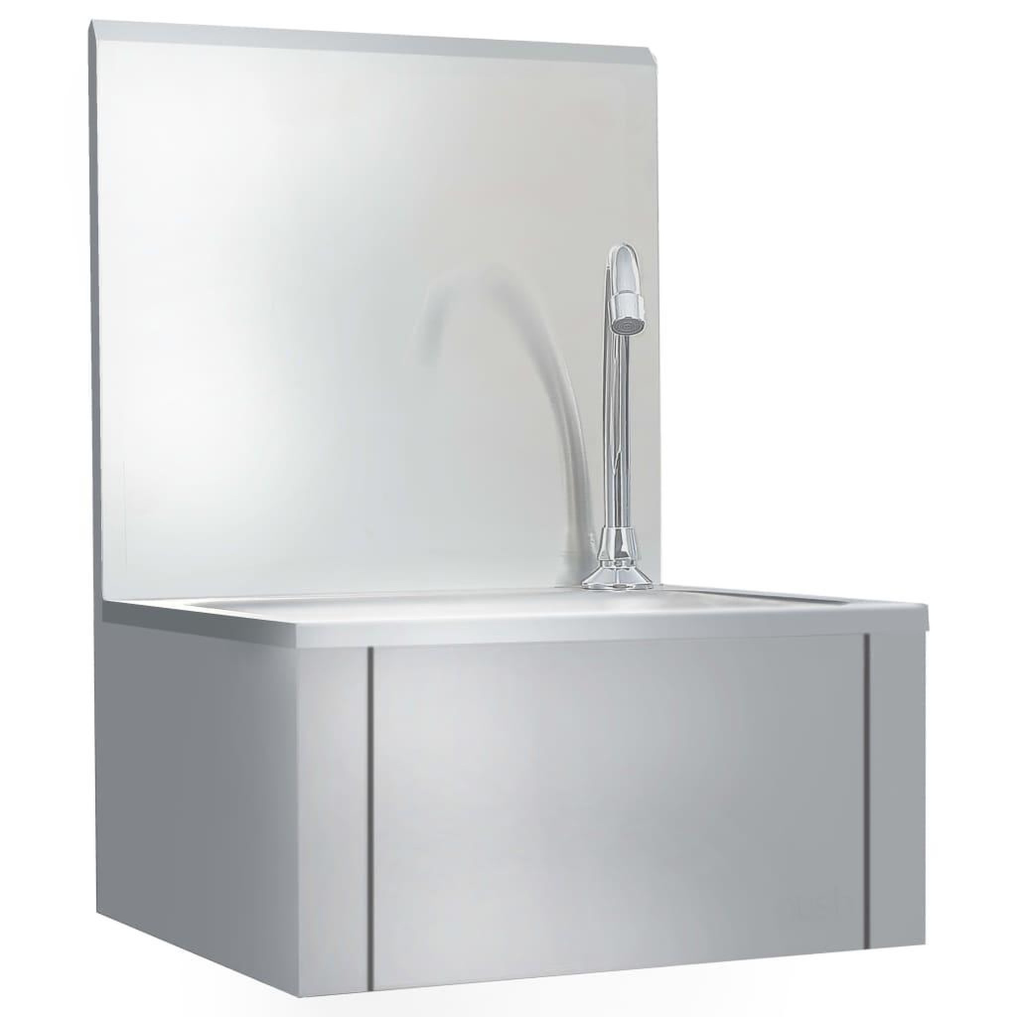 Voir la diapositive 4 : VIDAXL Lavabo de lavage avec robinet et distributeur de savon Inox