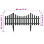 Voir la diapositive 6 : VIDAXL Bordures de pelouse 17 pcs Anthracite 10 m PP