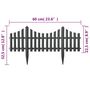 Voir la diapositive 6 : VIDAXL Bordures de pelouse 17 pcs Anthracite 10 m PP