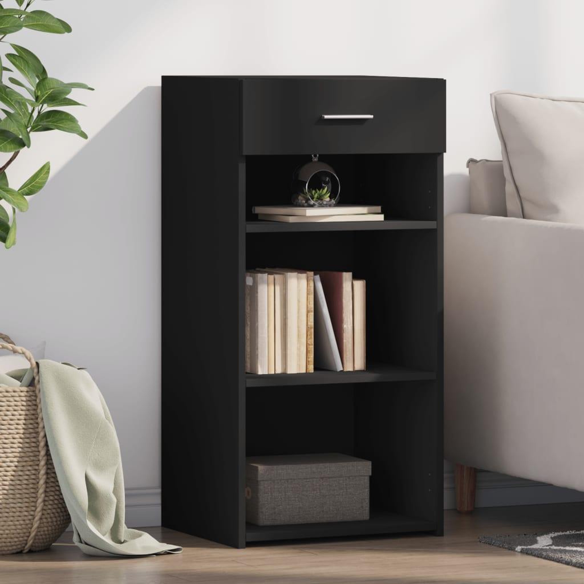 VIDAXL Buffet noir 45x42,5x93 cm bois d'ingenierie