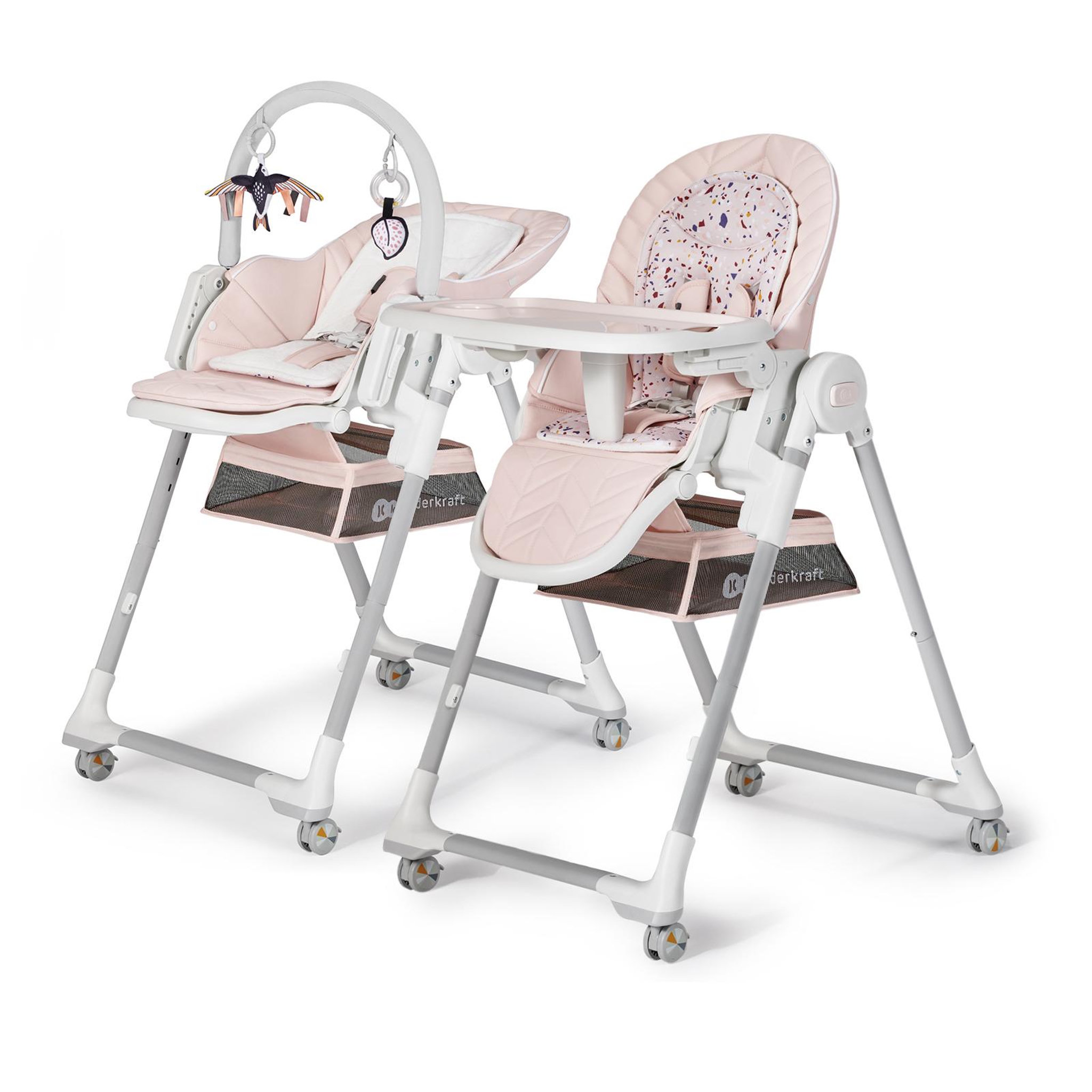 Voir la diapositive 4 : KINDERKRAFT Chaise haute 2 en 1 - transat et siège réglable