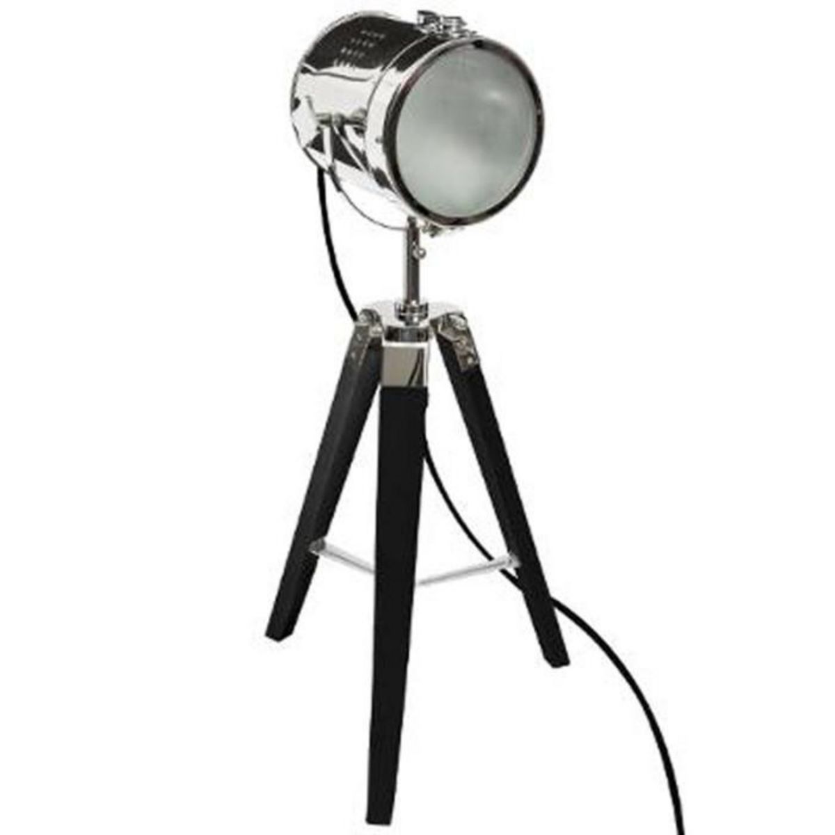 ATMOSPHERA Lampe en Métal & Bois  Ébor  68cm Noir