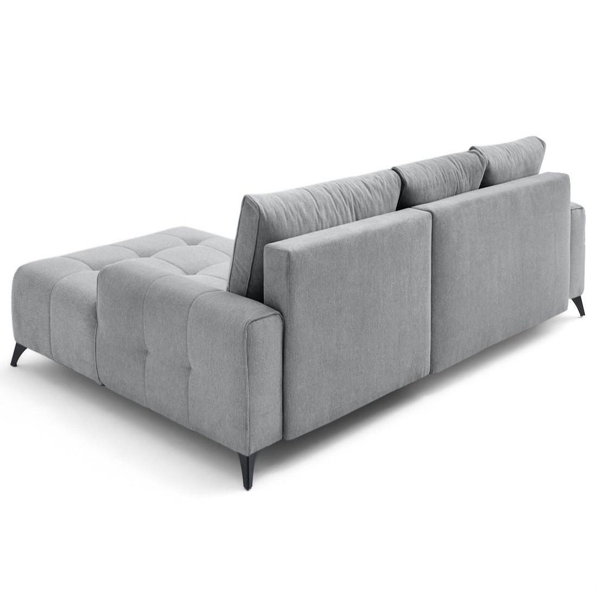 Voir la diapositive 5 : LISA DESIGN Rimini - canapé d'angle droit 4 places convertible avec coffre en tissu texturé