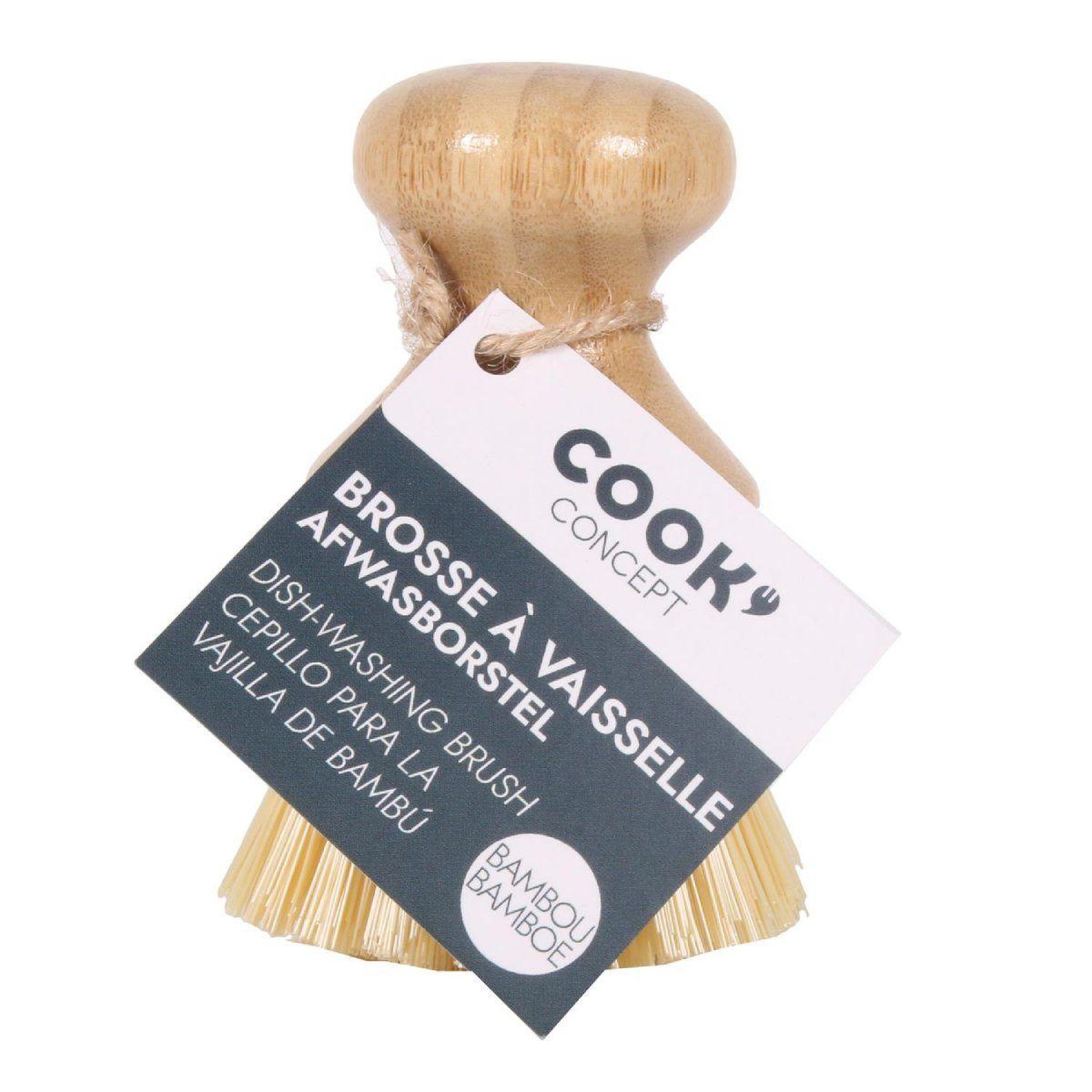 Voir la diapositive 3 : Je cherche une idee Brosse à vaisselle  bambou  10cm naturel
