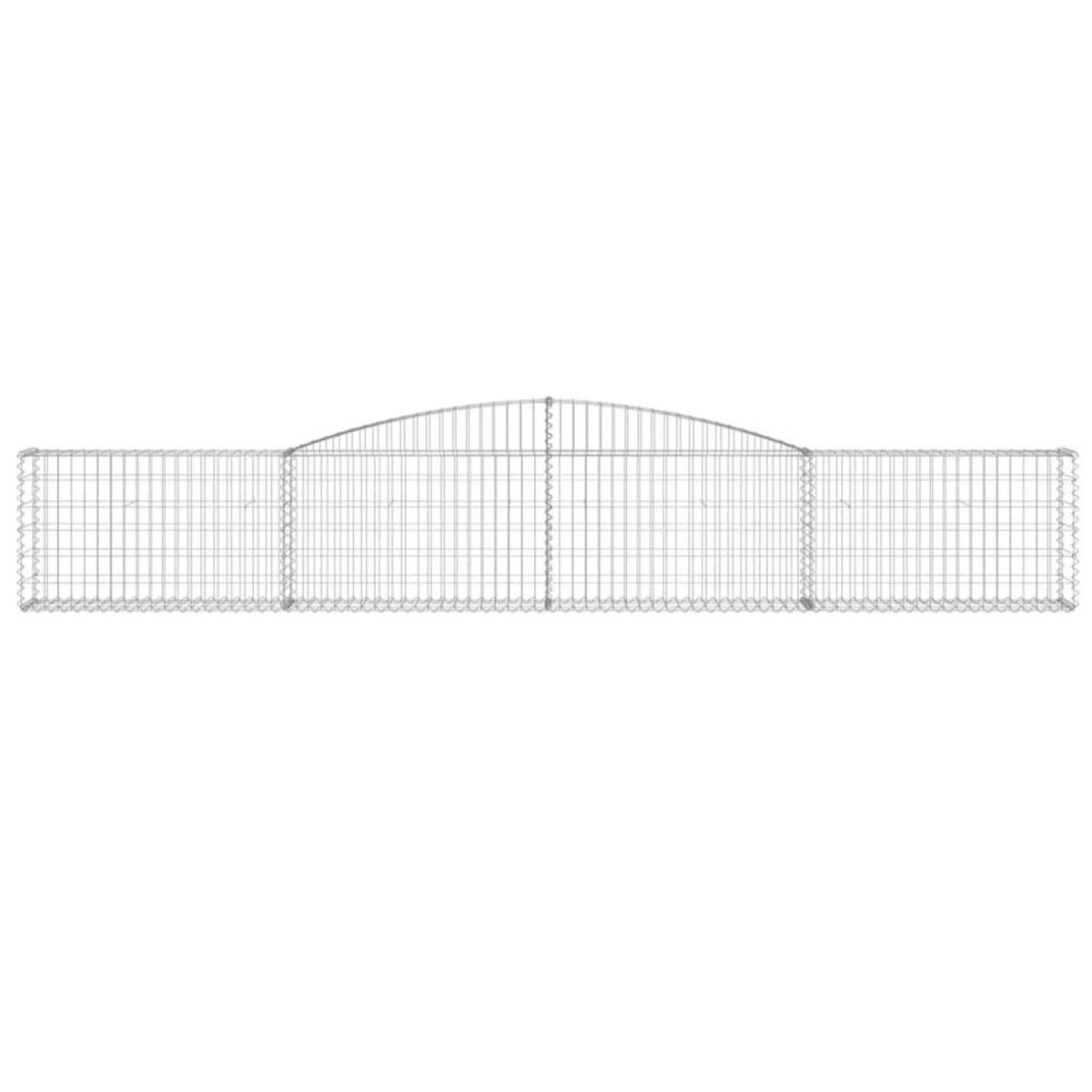 VIDAXL Paniers a gabions arques 4 pcs 400x30x60/80 cm Fer galvanise