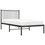 Voir la diapositive 4 : VIDAXL Cadre de lit metal sans matelas avec tete de lit noir 90x190 cm