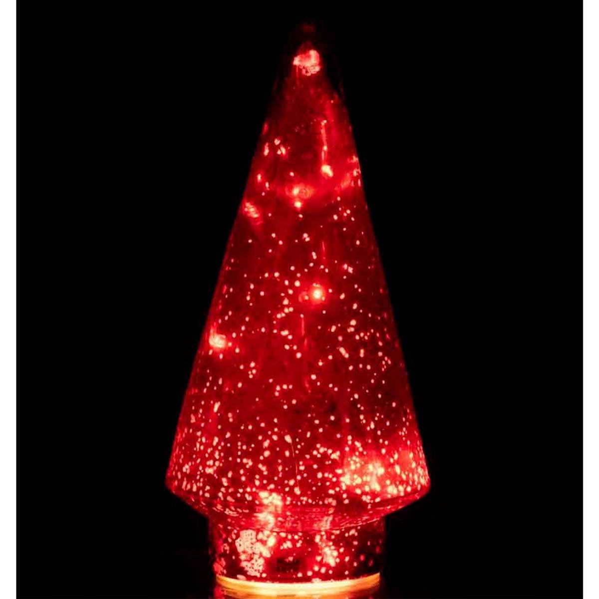 Paris Prix Sapin de Noël en Verre  Led  24cm Rouge