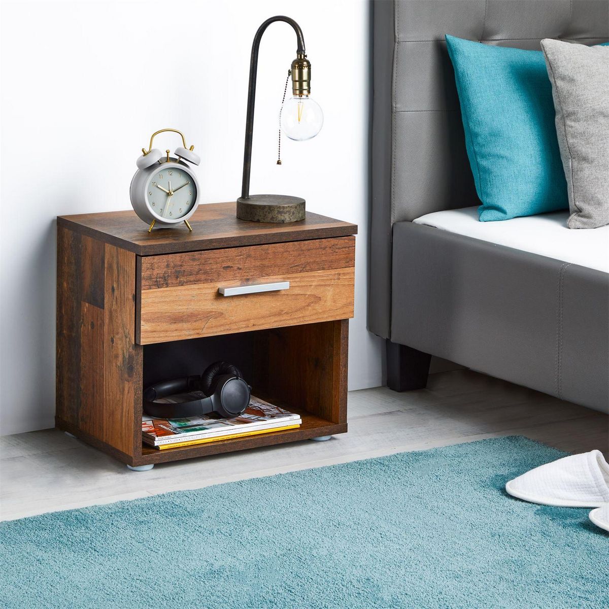 IDIMEX Table de chevet MAEL, en mélaminé