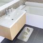 Voir la diapositive 2 : Paris Prix Tapis de Bain Imprimé  Orbella  45x75cm Blanc