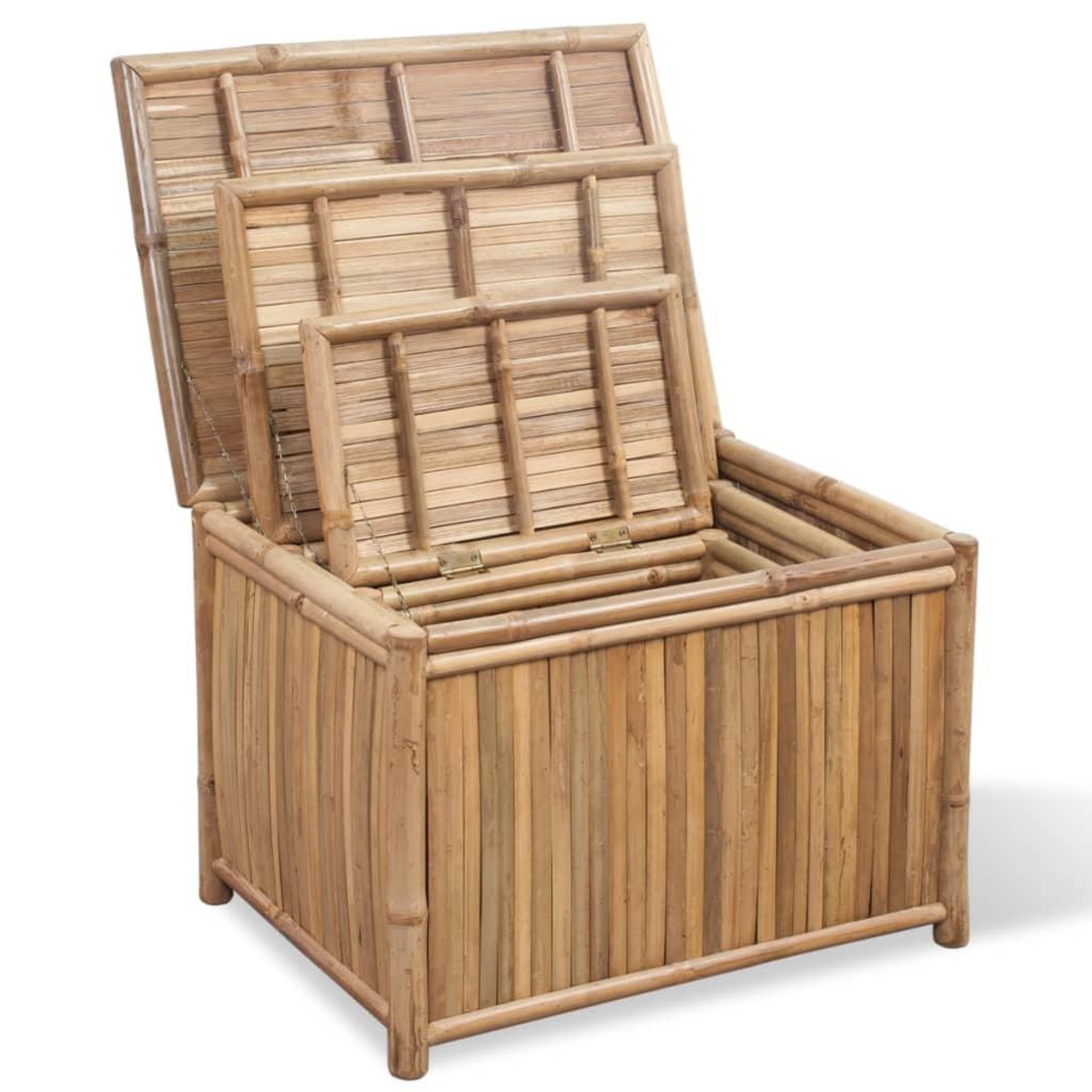 Voir la diapositive 2 : VIDAXL Boîte de rangement 3 pcs bambou