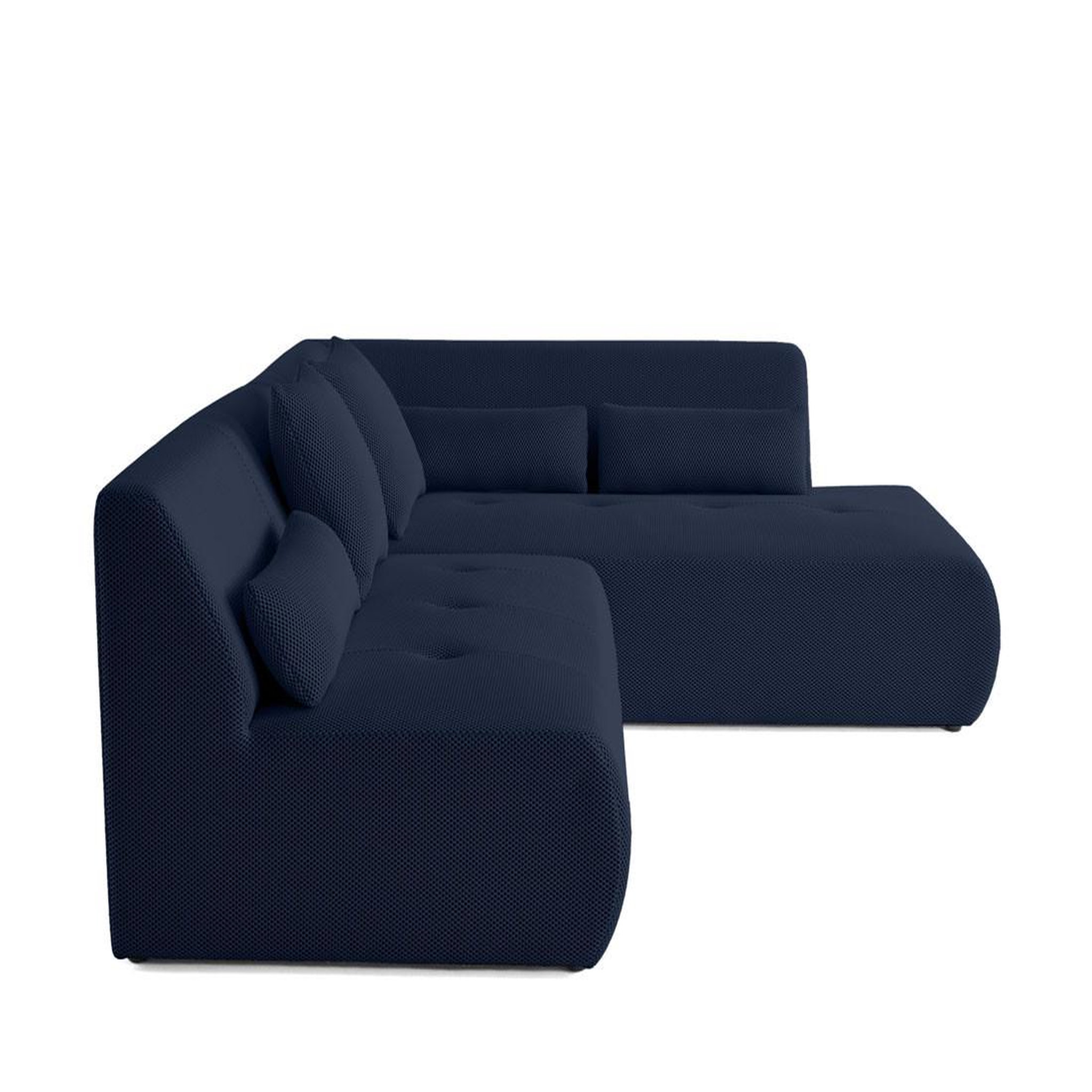 Voir la diapositive 3 : LISA DESIGN Onyx - canapé modulable d'angle droit 5 places - en tissu mailles 3d