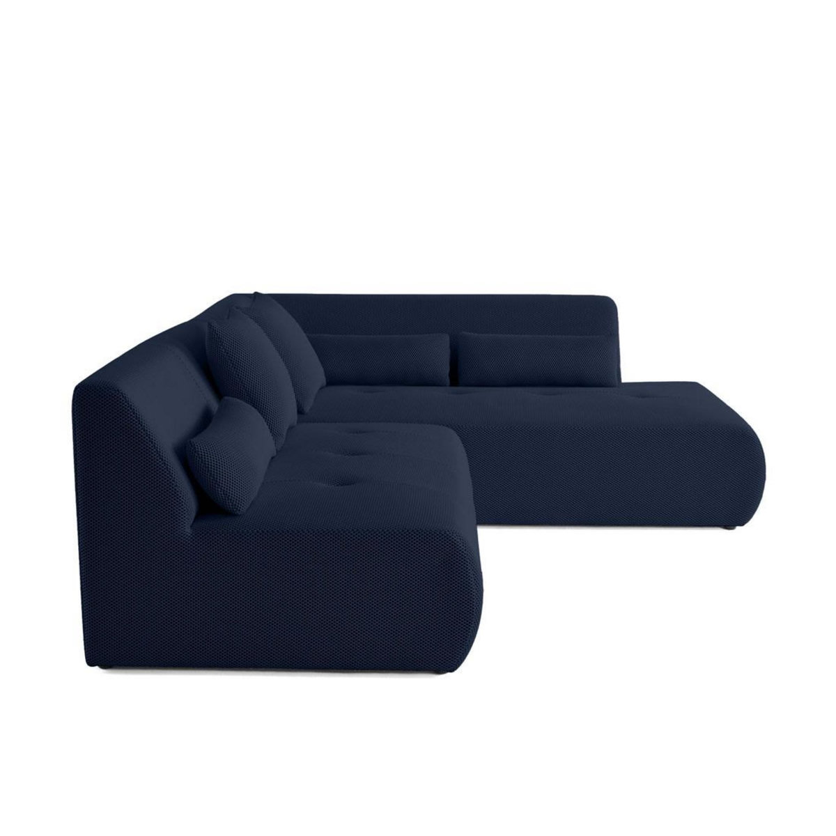 LISA DESIGN Onyx - canapé modulable d'angle droit 5 places - en tissu mailles 3d