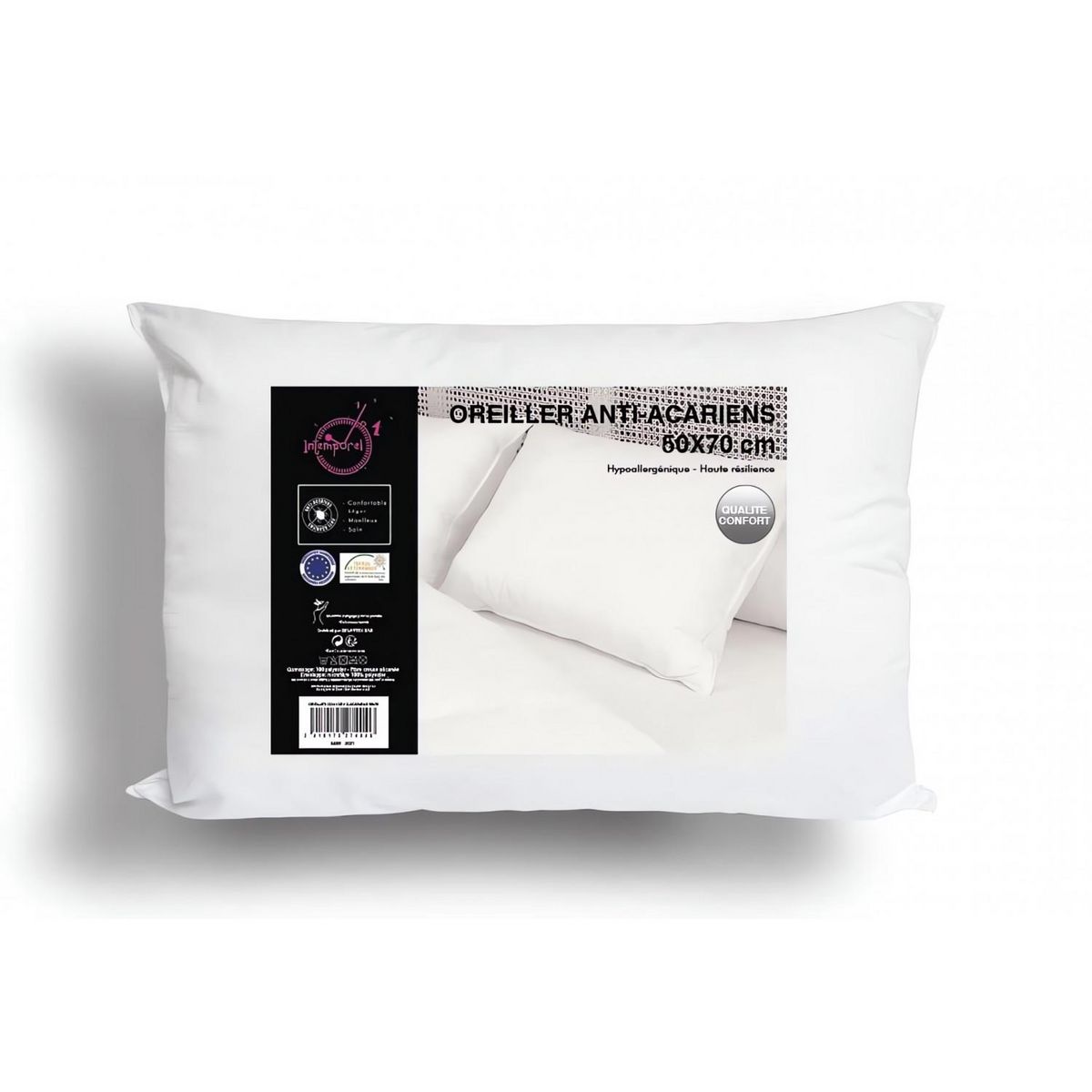 Intemporel Oreiller confort anti-acarien, par Intemporel