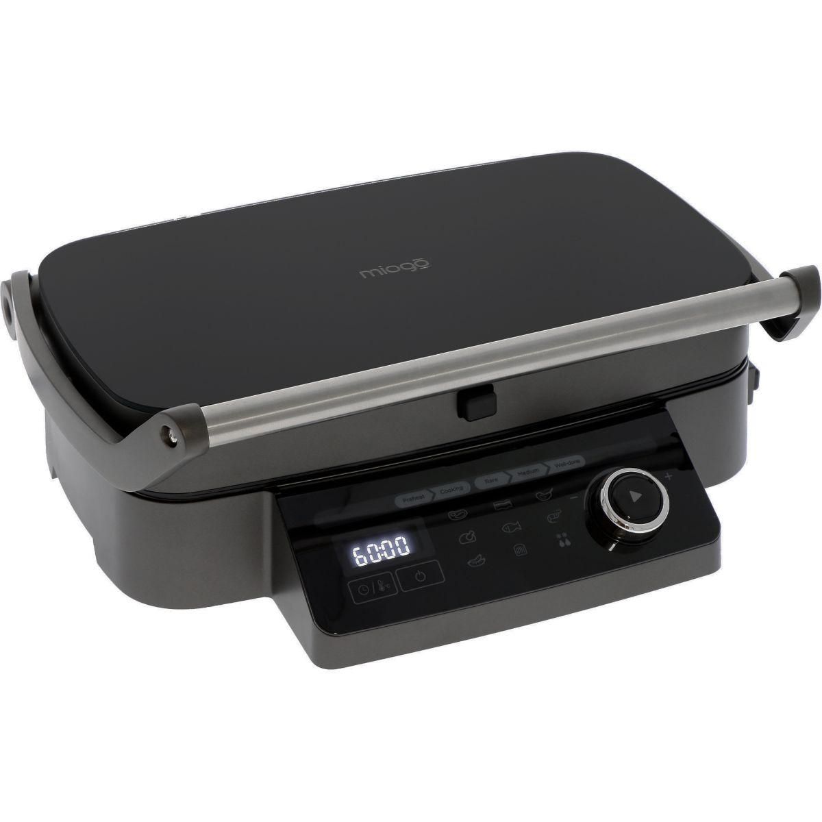 MIOGO Grille-viande MMG1 noir plaques amovibles, 36x20 cm