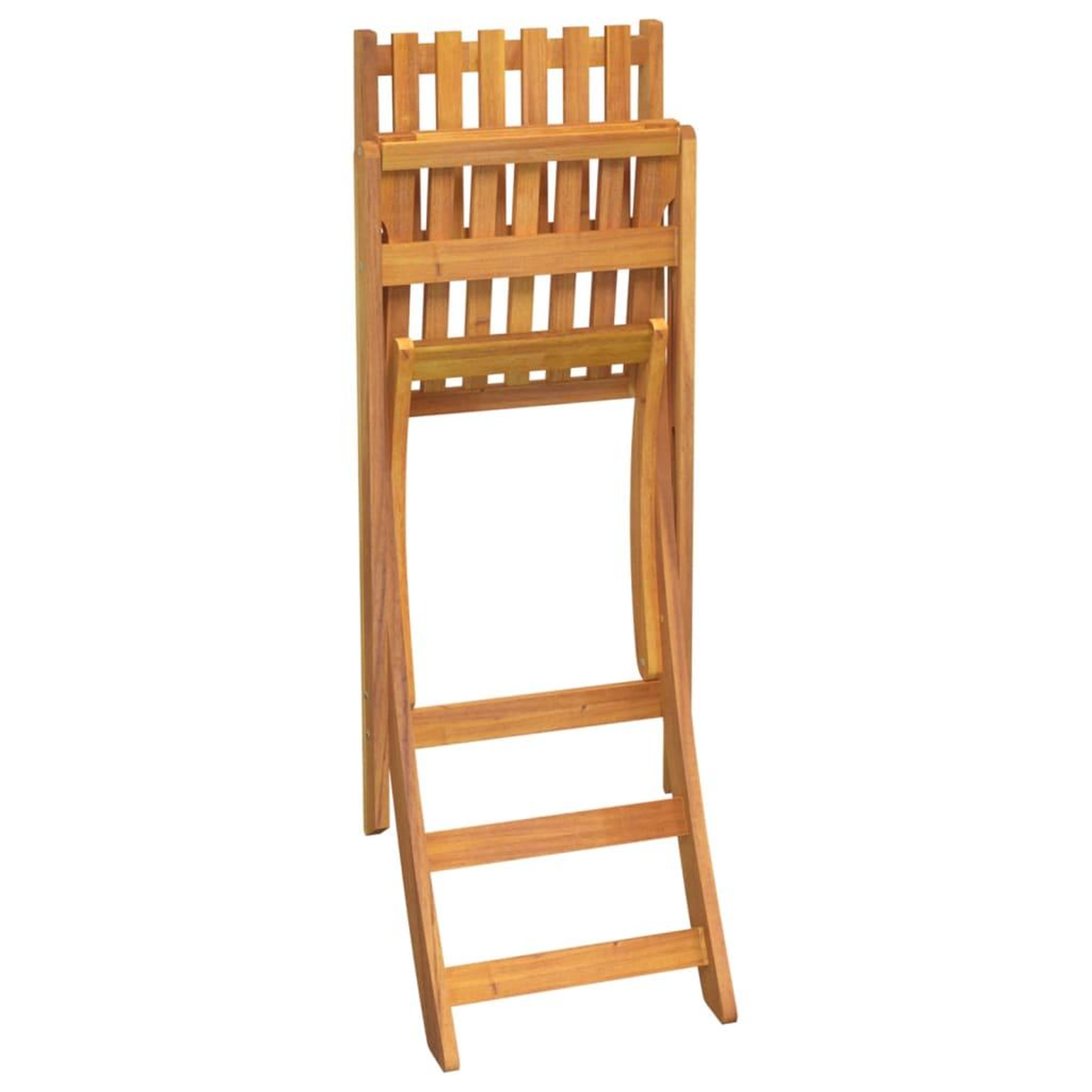 Voir la diapositive 5 : VIDAXL Tabourets de bar d'exterieur pliants lot de 2 bois d'acacia