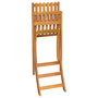 Voir la diapositive 5 : VIDAXL Tabourets de bar d'exterieur pliants lot de 2 Bois d'acacia