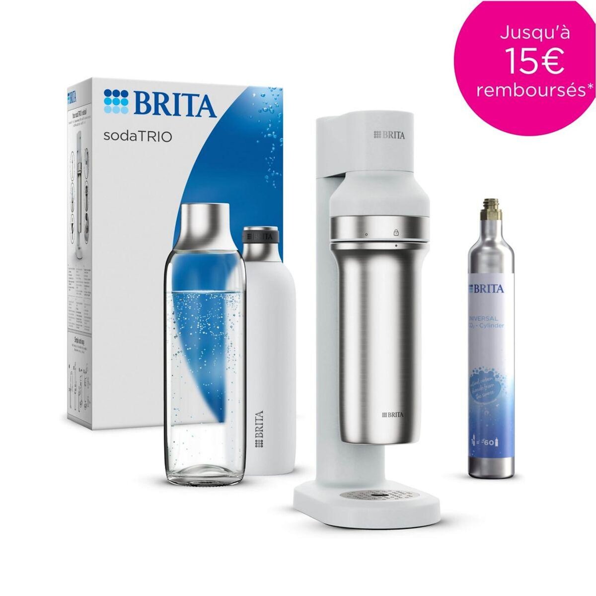 Brita Machine à soda sodatrio blanche