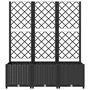 Voir la diapositive 4 : VIDAXL Jardiniere de jardin avec treillis Noir 120 x 40 x 136 cm PP