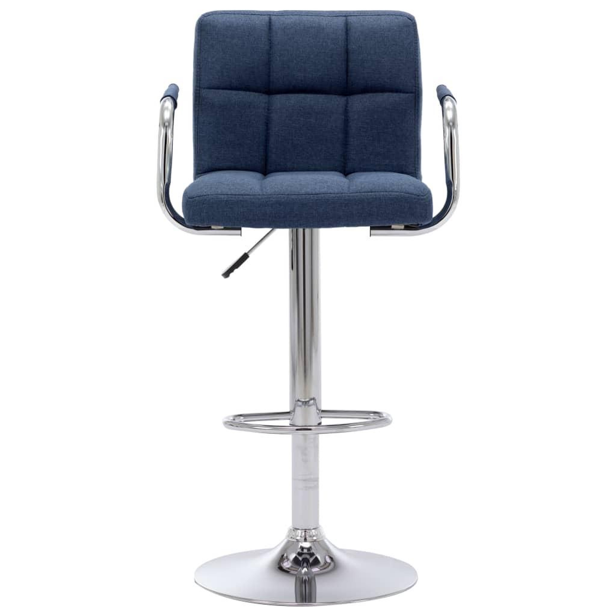 Voir la diapositive 3 : VIDAXL Chaises de bar lot de 2 bleu tissu