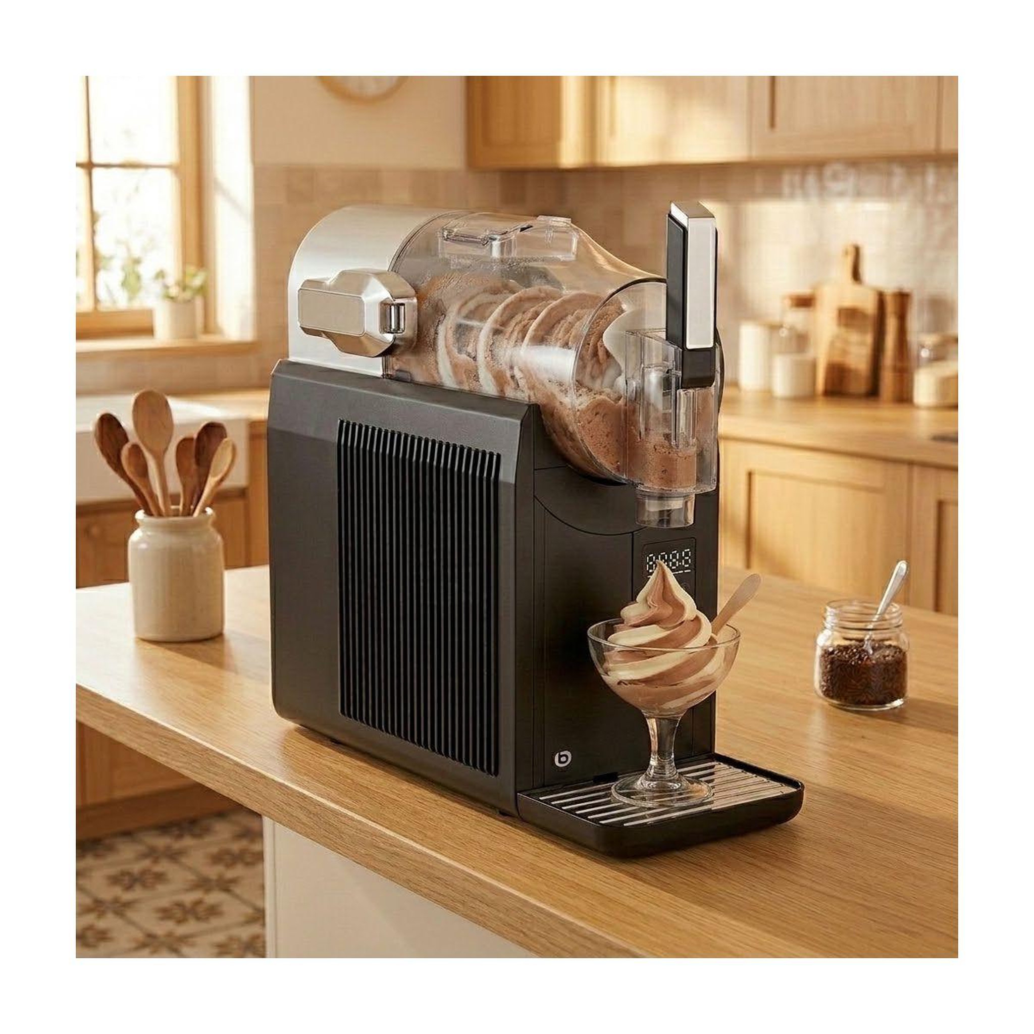 Machine à granita en action