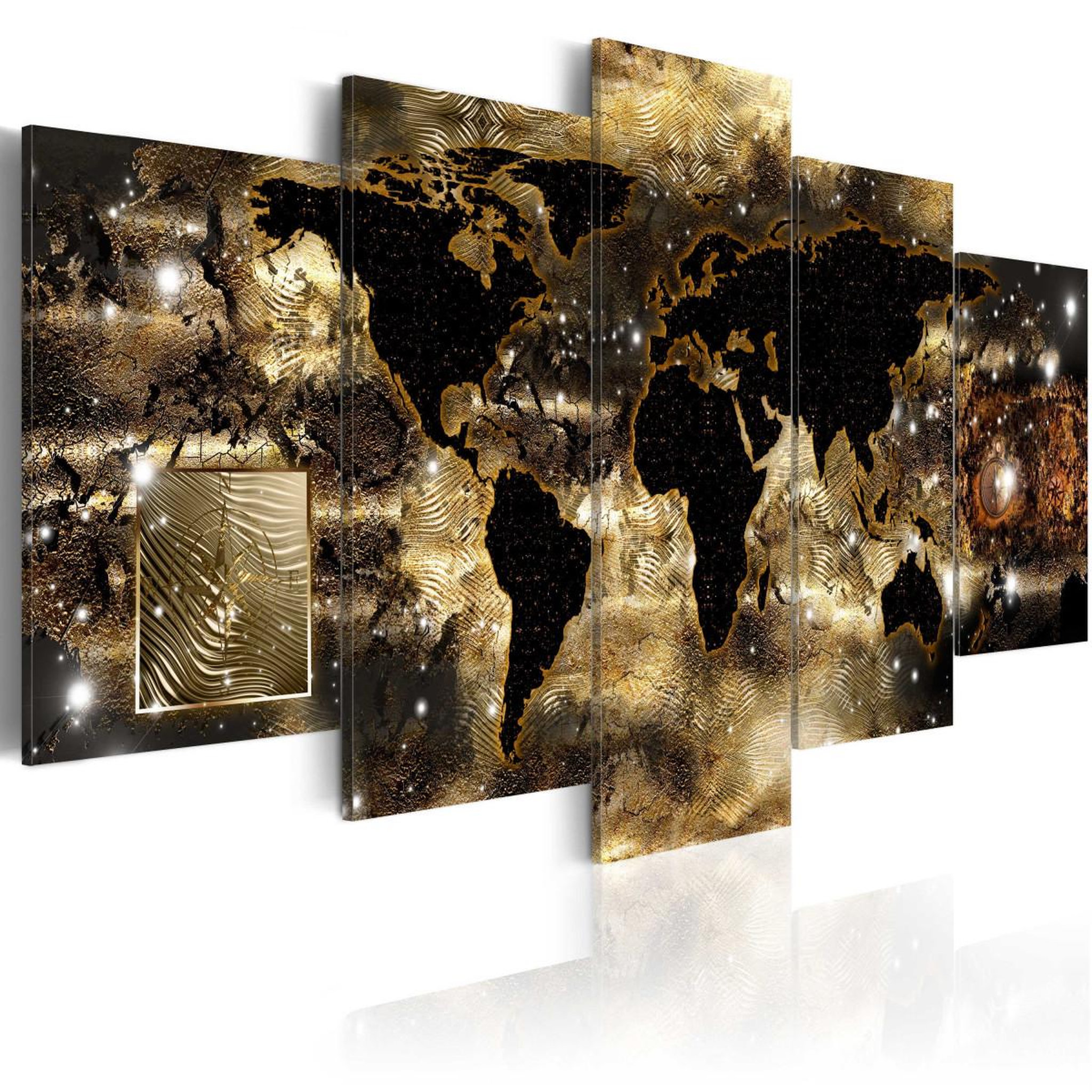 Paris Prix Tableau imprimé  continents of bronze. Coloris disponibles : Multicolore