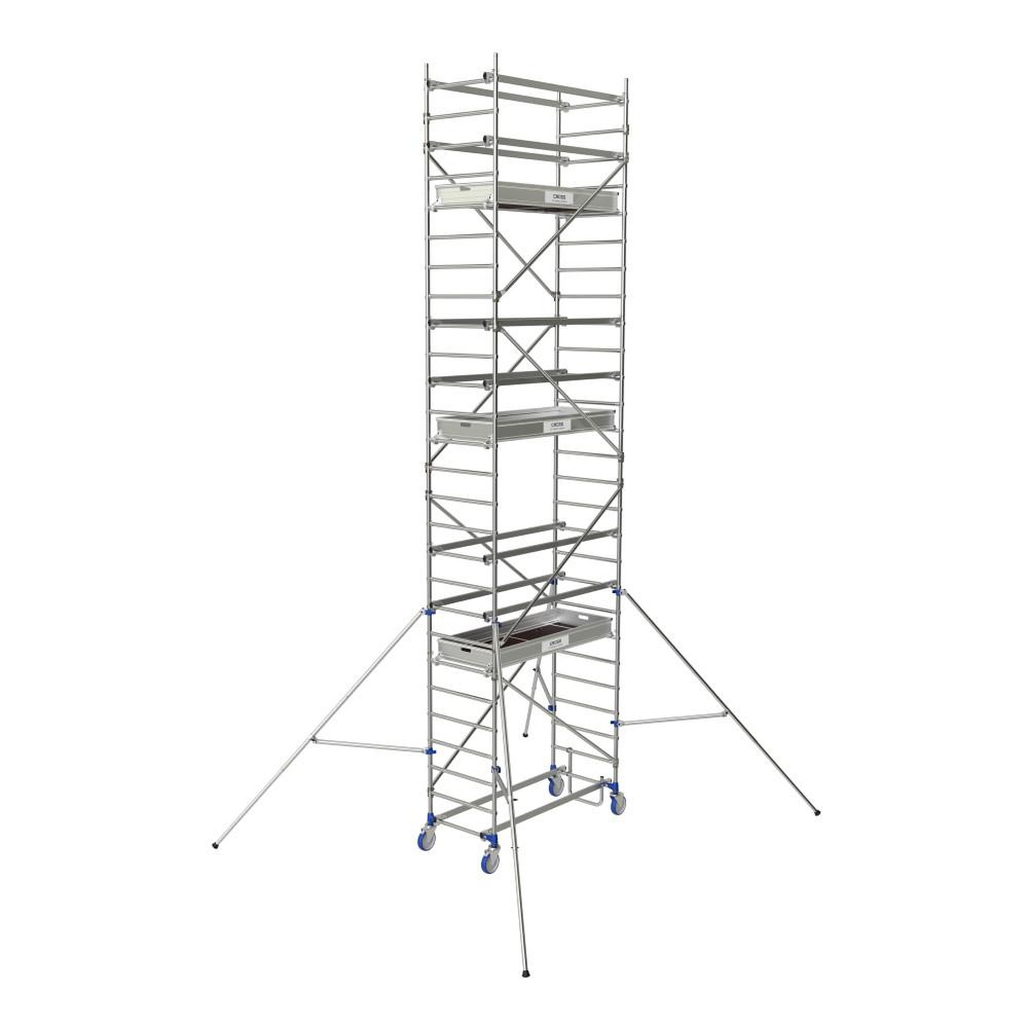 TUBESCA Echafaudages roulants en aluminium Cross 180 - 2 planchers  - plancher 2,85 m