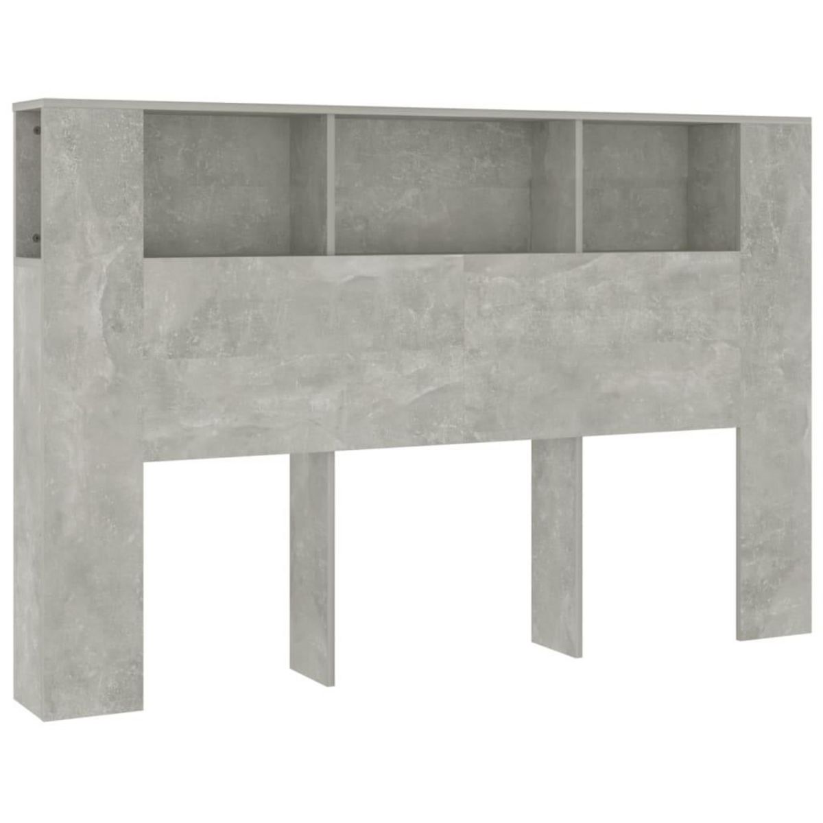 VIDAXL Armoire de tete de lit Gris beton 160x18,5x104,5 cm