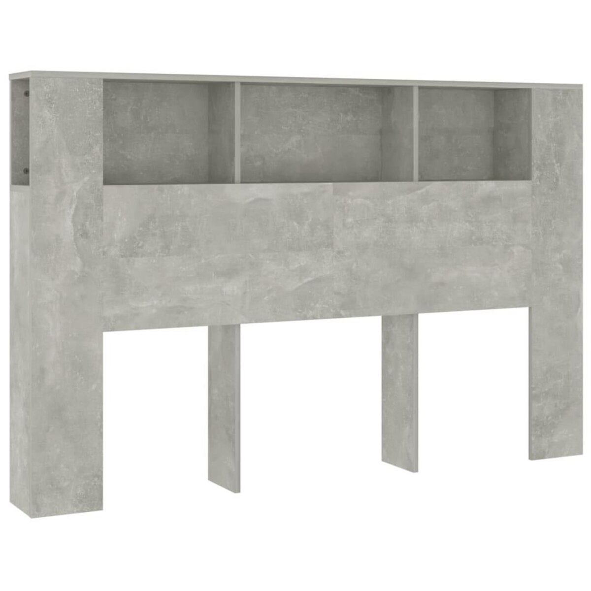 VIDAXL Armoire de tete de lit Gris beton 160x18,5x104,5 cm