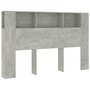 Voir la diapositive 2 : VIDAXL Armoire de tete de lit Gris beton 160x18,5x104,5 cm