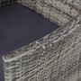 Voir la diapositive 5 : VIDAXL Ensemble a manger d'exterieur 11pc coussins Resine tressee Gris