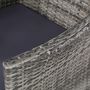 Voir la diapositive 5 : VIDAXL Ensemble a manger d'exterieur 11pc coussins Resine tressee Gris