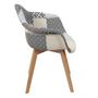 Voir la diapositive 3 : Paris Prix Lot de 2 Fauteuils Design  Patchwork  85cm Gris