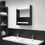 Voir la diapositive 1 : VIDAXL Armoire de salle de bain a miroir LED noir brillant 50x14x60 cm