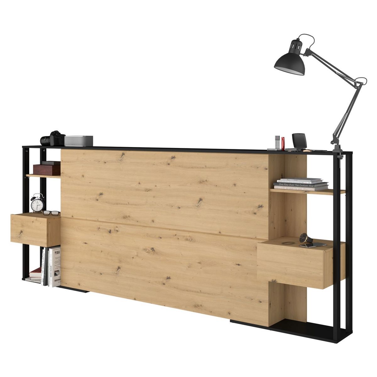 Tête de lit pour lit 140 ou 160 cm avec rangements PAM