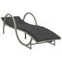 Voir la diapositive 2 : VIDAXL Chaise longue et coussin gris clair 60x199x42 cm resine tressee