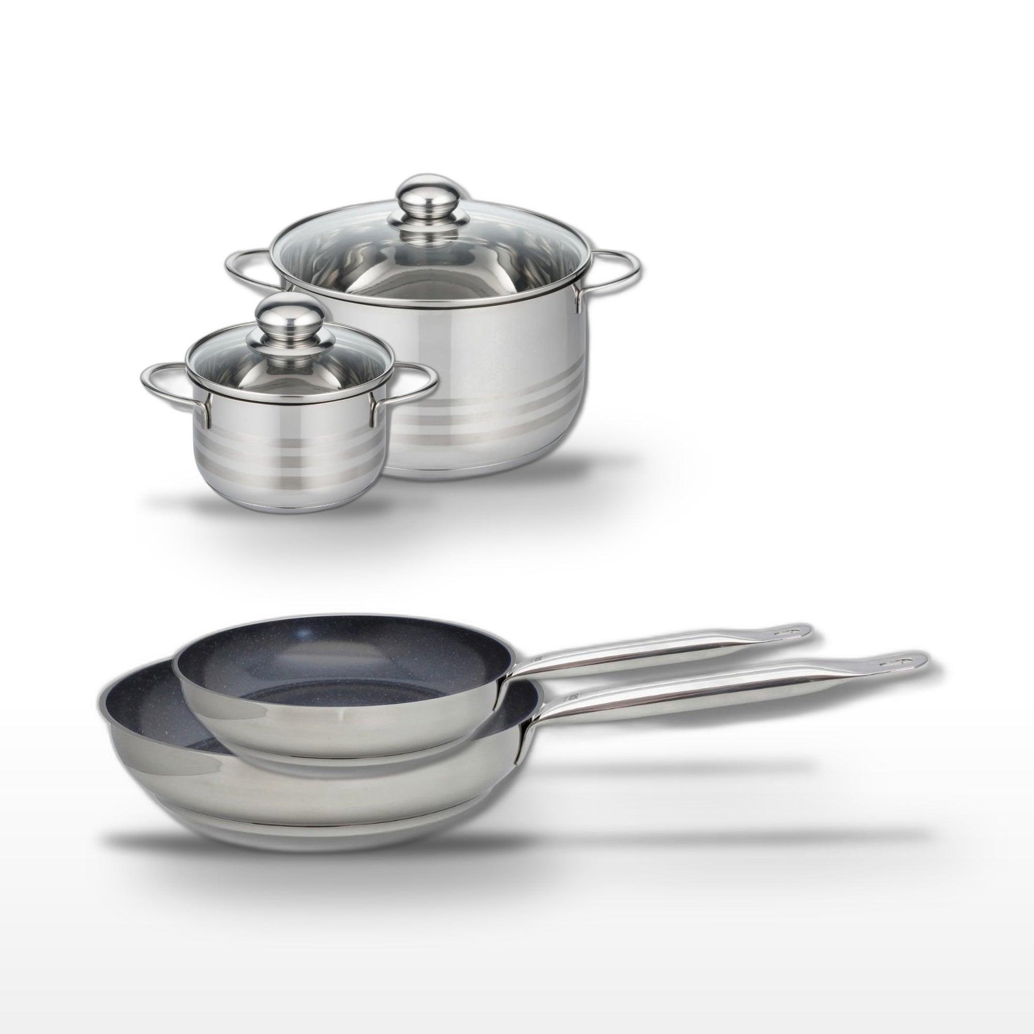 ELO Lot de 2 poêles 24/28cm et 2 faitouts 14/24cm elo profi therm platinum