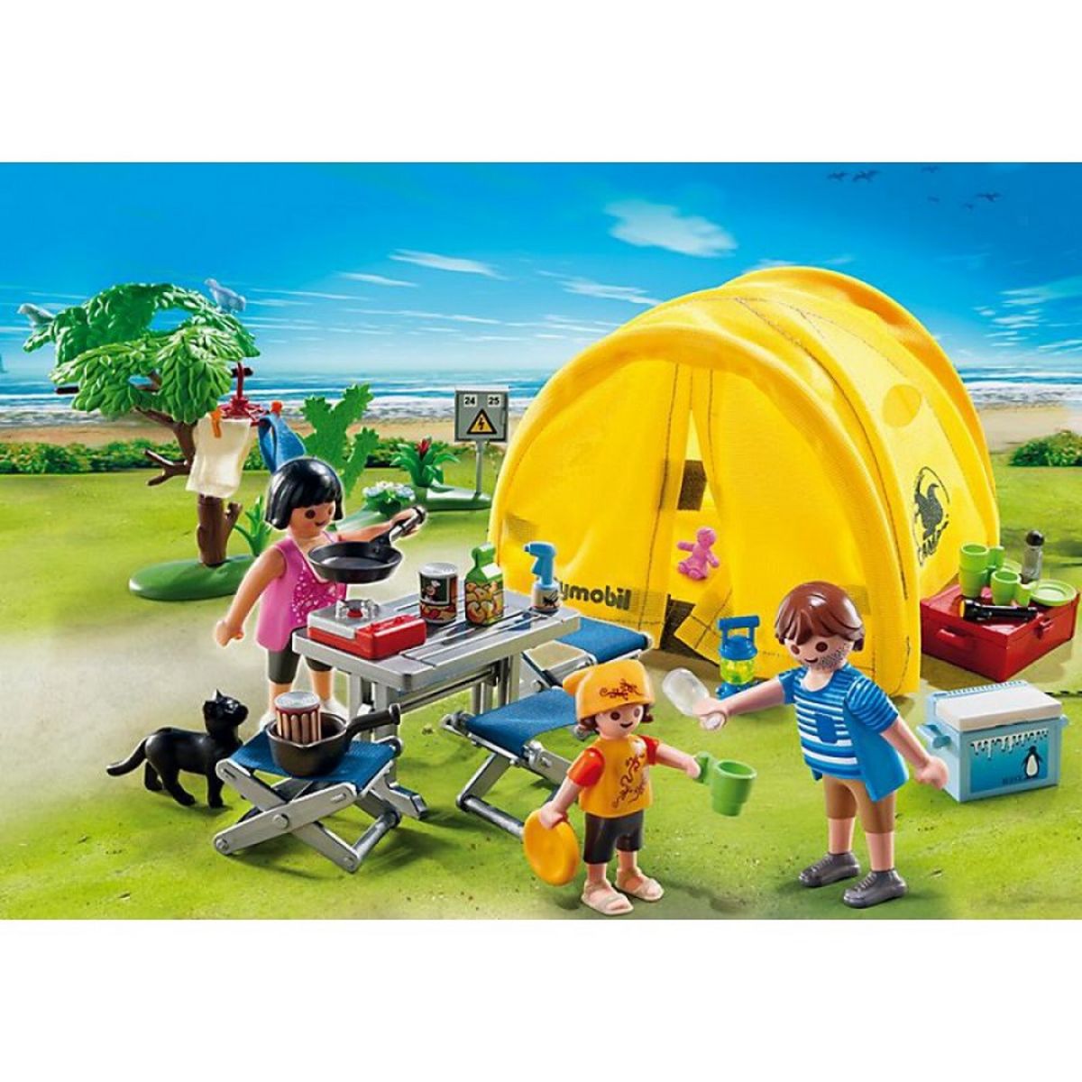 PLAYMOBIL 5435 Famille et tente de camping