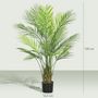 Voir la diapositive 3 : HOMCOM Palmier artificiel - plante artificielle H.120cm - 4 pieds 22 feuilles grand réalisme - pot inclus