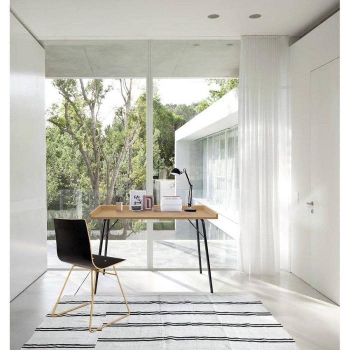 Paris Prix Bureau Design en Bois  Rayburn  115cm Naturel