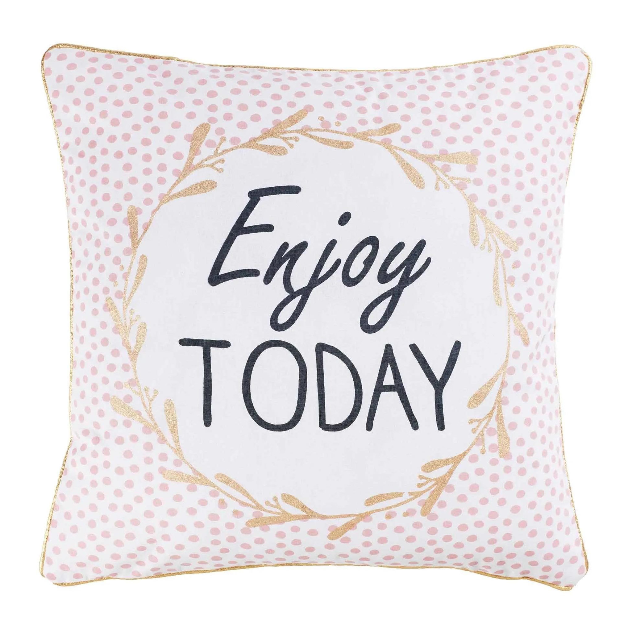 Eden Housse de coussin enjoy today design et moderne