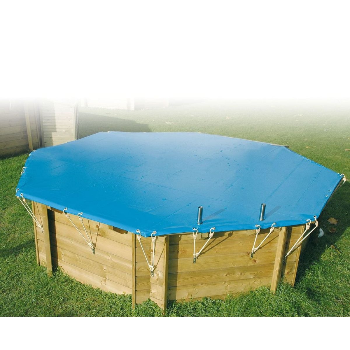 Piscine bois Océa  510 - H120cm - Liner Beige Bâche de sécurité  510cm 