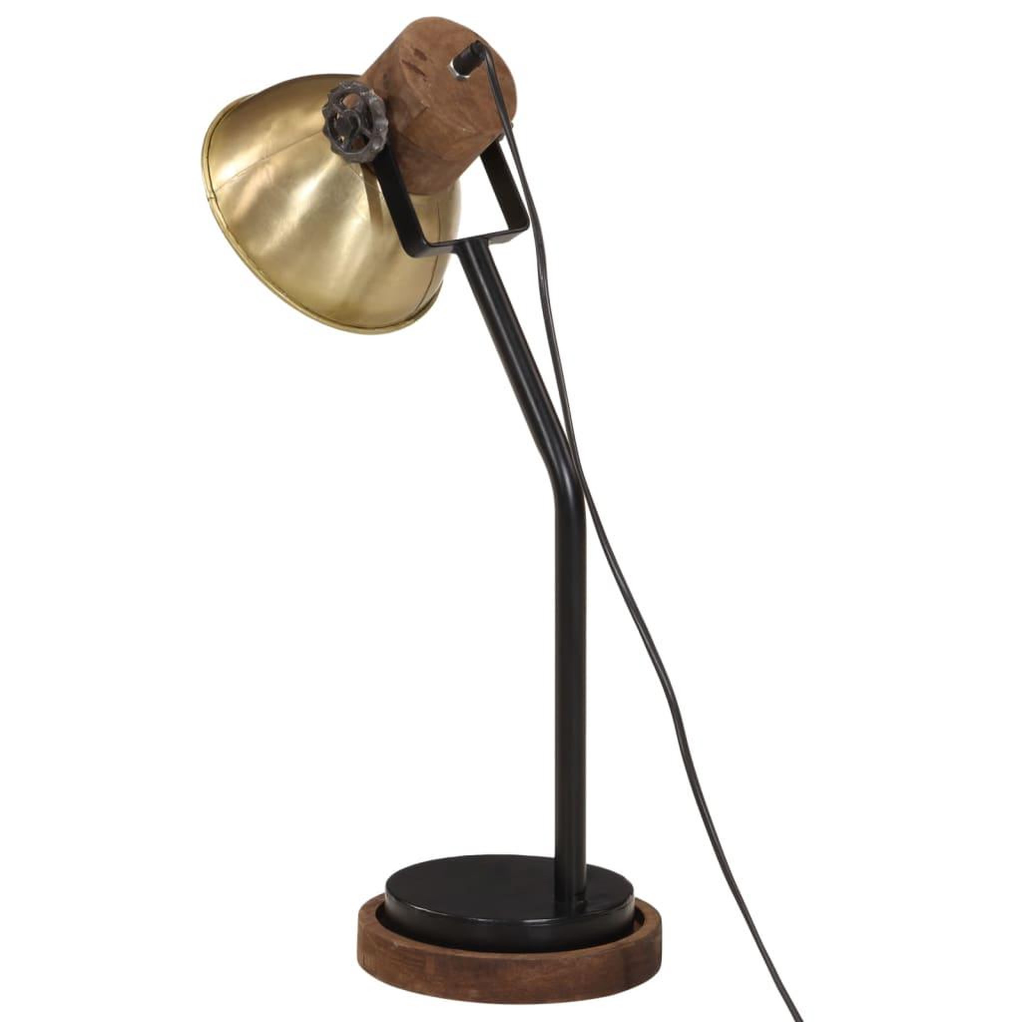 Voir la diapositive 5 : VIDAXL Lampe de bureau 25 W laiton antique 18x18x60 cm E27