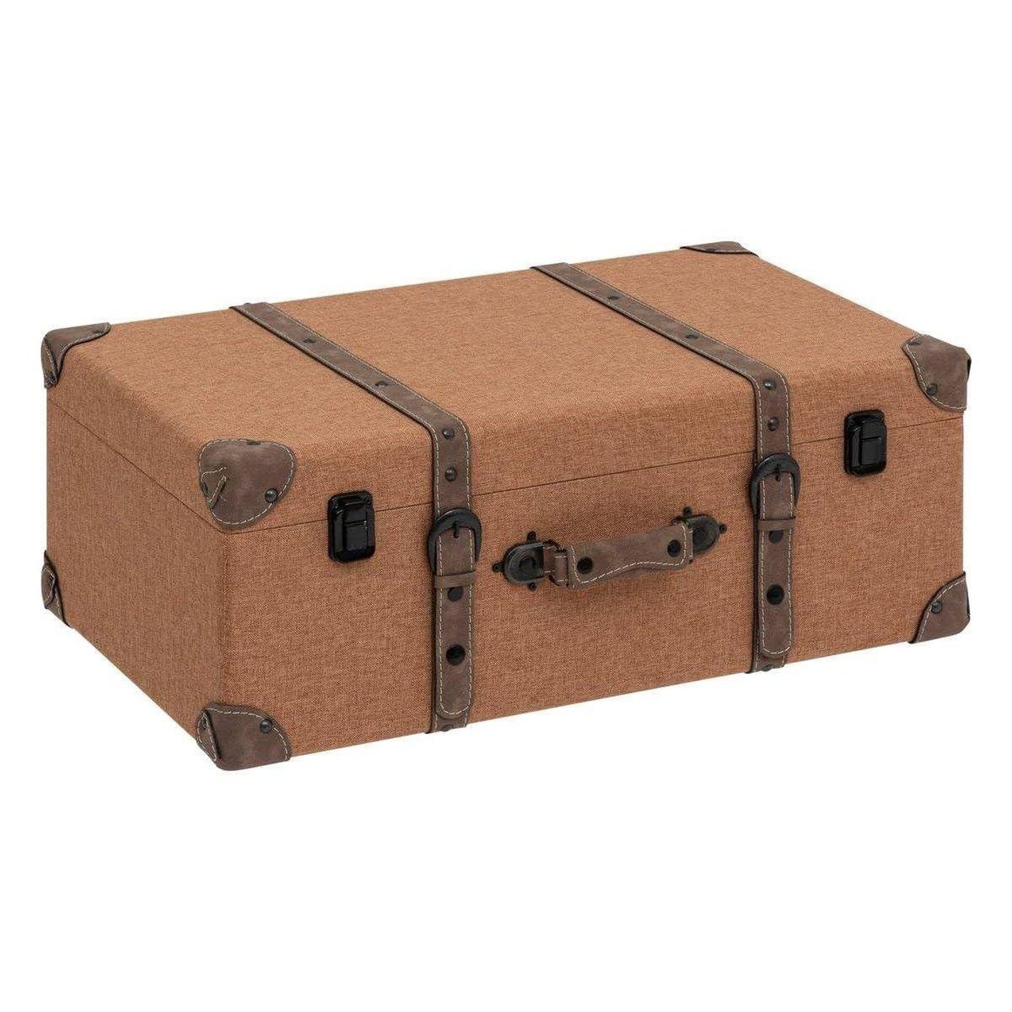 Voir la diapositive 2 : ATMOSPHERA Lot de 3 valises déco  be vintage  60cm marron