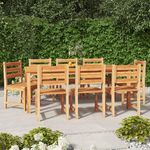VIDAXL Ensemble a manger de jardin 9 pcs Bois de teck solide