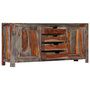 Voir la diapositive 3 : VIDAXL Buffet gris 160x40x75 cm bois de sesham massif
